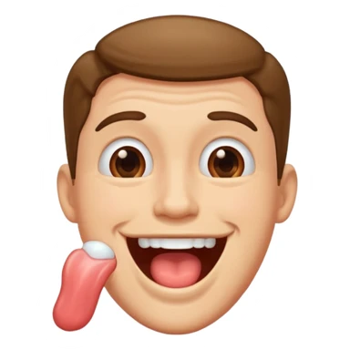 make him drool a lot sticker