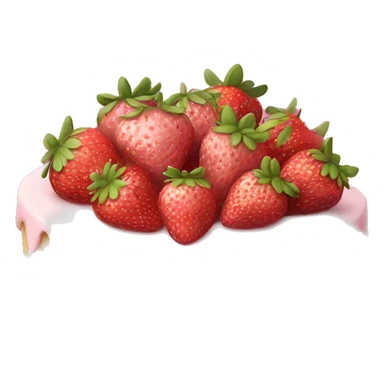 Pink strawberries and cream birthday cake  sticker
