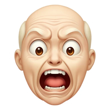 face screaming in fear sticker