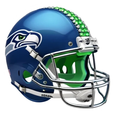 NFL Seahawks helmut with bling neon sticker