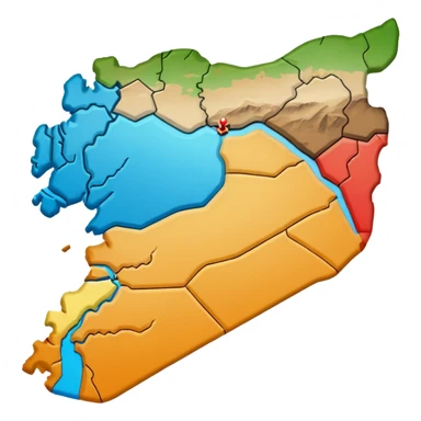 Syria map sticker