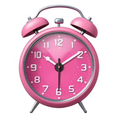 pink alarm clock sticker