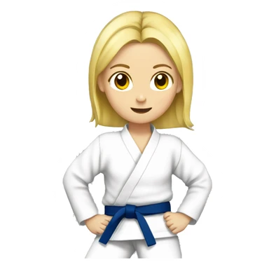 judoka-girl-blond luchando con otra judoka sticker