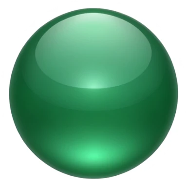 emerald sphere, strong cool green sticker