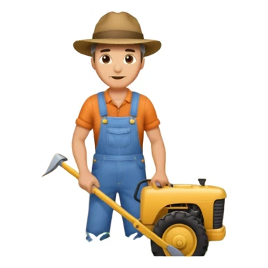 man plowing a field sticker