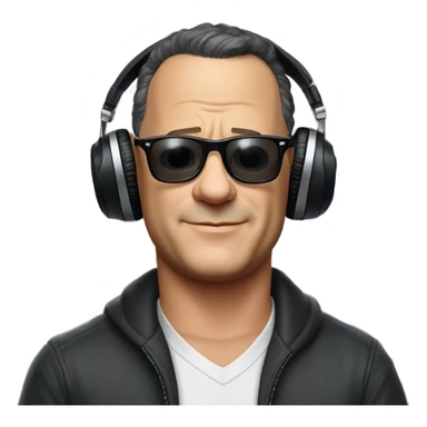 Tom hanks as a DJ sticker