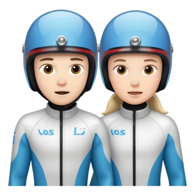 doubles olympic luge sticker