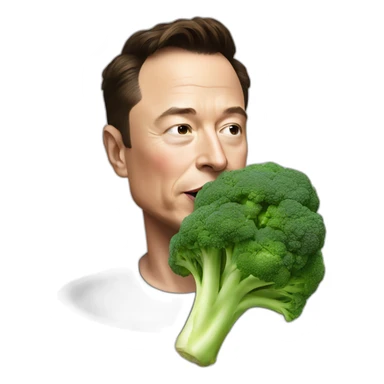 Elon Musk smoking broccoli sticker