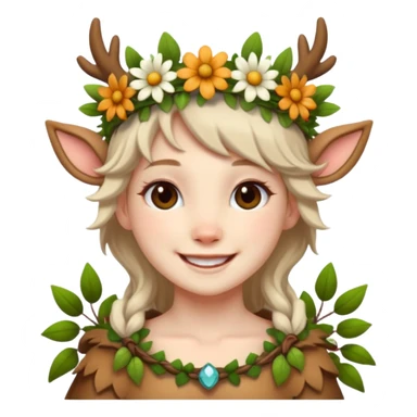 Cute Druid human like fawn sticker