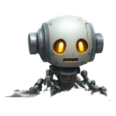 Vault bot as a ghoul crawling on the ground sticker