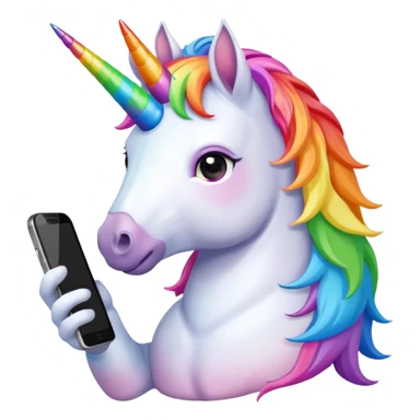 unicorn with new phone sticker