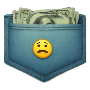 in pocket no money sticker