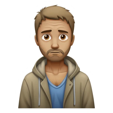 A poor man on the streets in another man on the street sticker