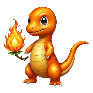 glitter pokemon charmander sticker