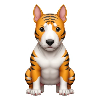 bull terrier tiger coloring sticker