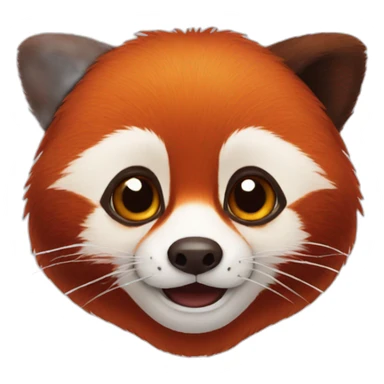 Red panda face sticker