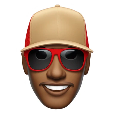 Theo von comedian with red trucker hat and sunglasses sticker