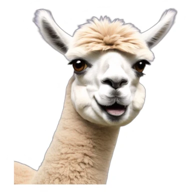 Alpaca thumb Up realistic colorized sticker