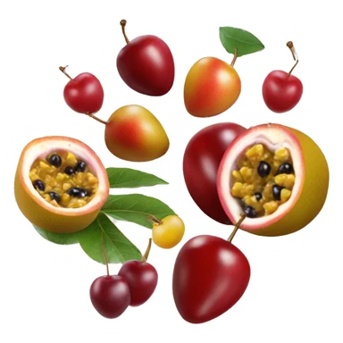 passion fruit cherries and cherries in a dove sticker