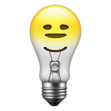 Smiley + light bulb sticker