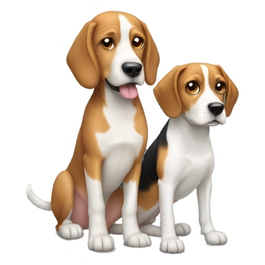girl 8 years old dog with beagle sticker