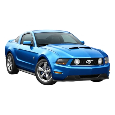 Mustang 2010 blue sticker