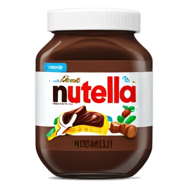 a nutella jar with the plug open sticker