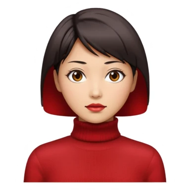 Ada Wong from resident evil 4 remake in red roll-neck sweater  sticker
