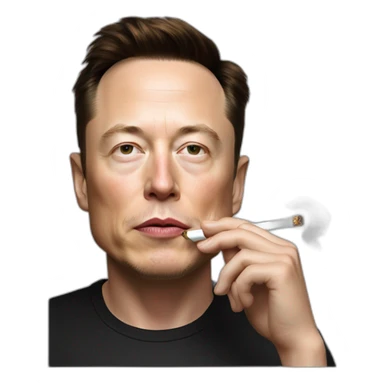 Elon musk smoking sigaret sticker