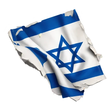 Israel flag ripped sticker