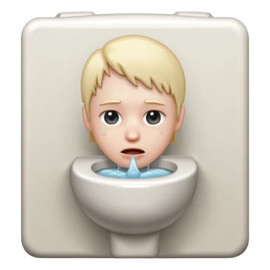 Make a head inside a toilet sticker
