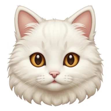 baby white cat with brown eyes sticker
