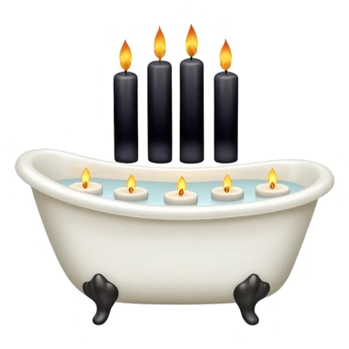 Bath tub with candles around it sticker