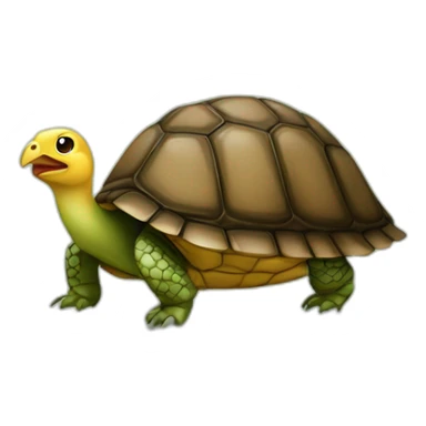 tortue sur une poule sticker