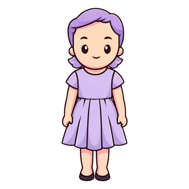 very light lavender rosy dress sticker
