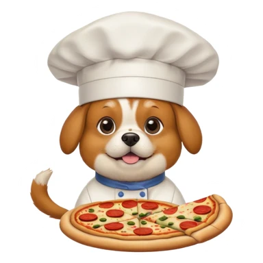 Dog with pizza in Italia sticker