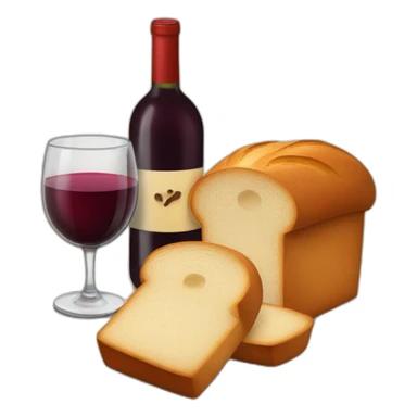 2 Shabbat candles, a cup of red wine and a loaf of bread sticker