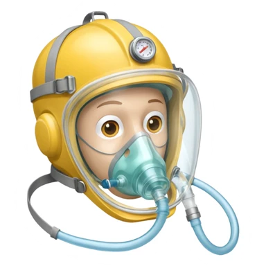 emergency oxygen mask for patients sticker