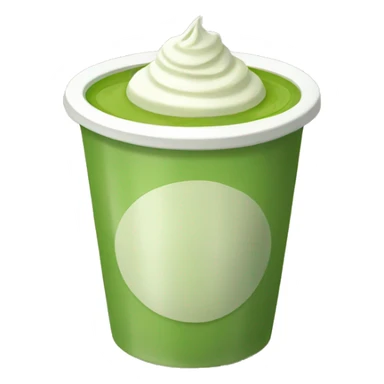 Matcha latte in a plastic cup  sticker