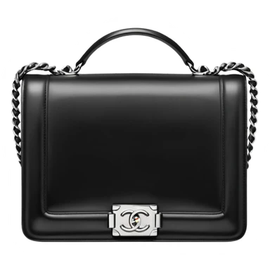 chanel le boy plain white bag sticker