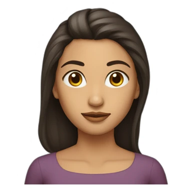 Mujer morena pelo largo sticker