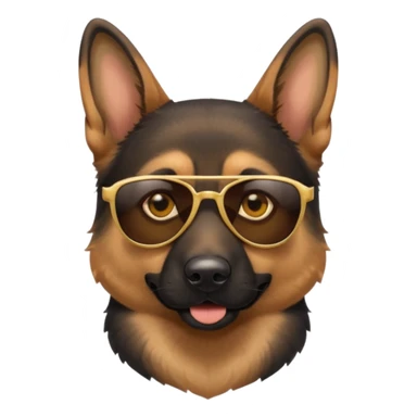 German shepherd wearing cool glasses sticker