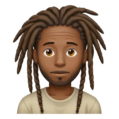 realistic black guy with dreads nodding his head, only show his head sticker