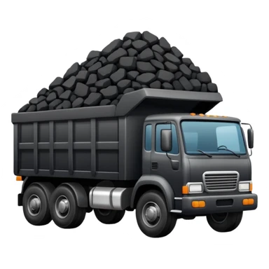 black truck with coal ore sticker