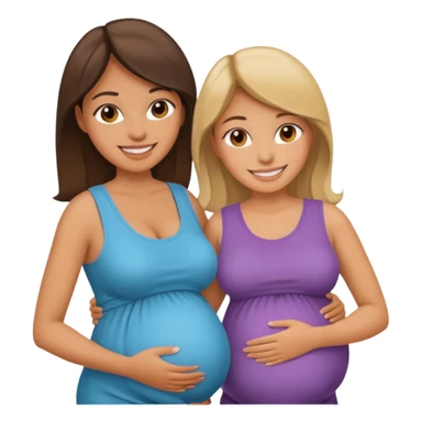 Two besties one pregnant and one not  sticker