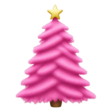 A pink Christmas tree sticker