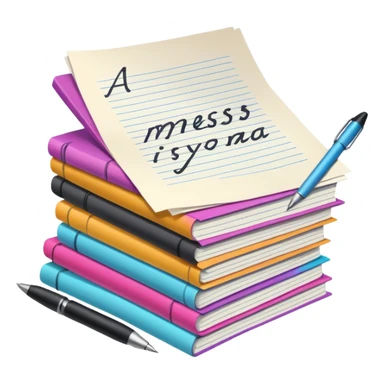 generate a small emoji for the word "artificial intelligence notes" sticker