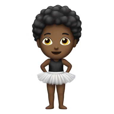 black person whit a tutu on sticker