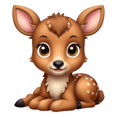 Cute baby deer fever sticker