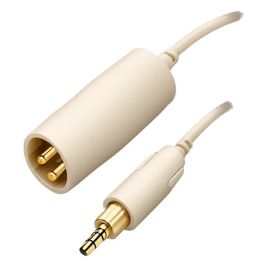 beige stereo adapter mini jack to big jack for headphones  sticker